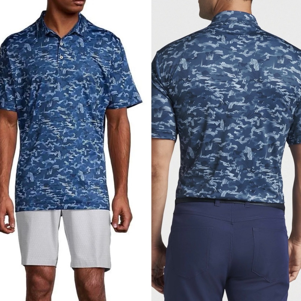 PETER MILLAR Summer Comfort Tidal
Performance Jersey Golf Polo Shirt  Sz L